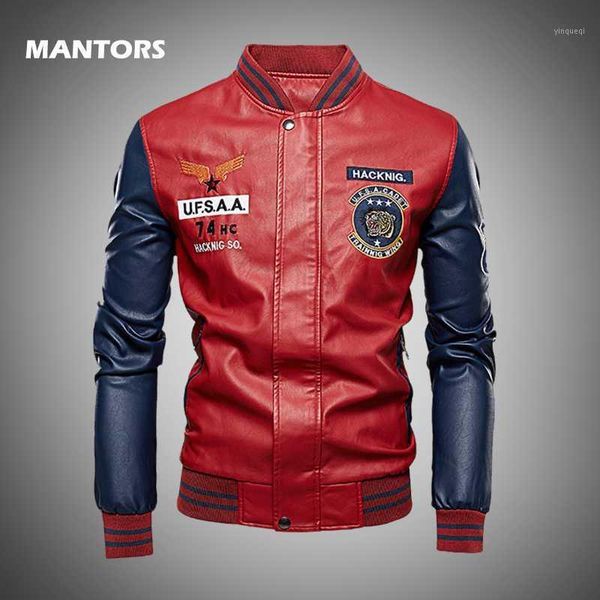 2020 men baseball jacket embroidered leather pu coats autumn winter men's slim fit fleece jacket coats brand bomber 1, Black;brown
2020 men baseball jacket embroidered leather pu coats autumn winter men's slim fit fleece jacket coats brand bomber 1, Black;brown