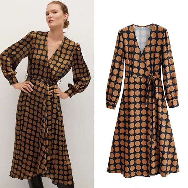 2021 new es women dot print bohemian maxi sashes casual long sleeve v neck party vestidos 1iqi, Black;gray
2021 new es women dot print bohemian maxi sashes casual long sleeve v neck party vestidos 1iqi, Black;gray