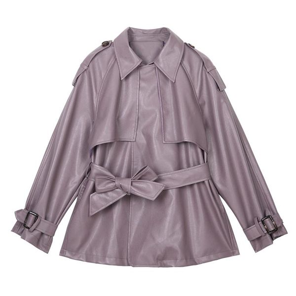 women's leather & faux slim coats women fashion purple black jackets female elegant belt waist pockets buttons for ladies
women's leather & faux slim coats women fashion purple black jackets female elegant belt waist pockets buttons for ladies
