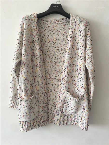 sweater womens designer colored dots long sleeve knits coats with pockets autumn winter loose fashion women sweaters new cardigan, White;black
sweater womens designer colored dots long sleeve knits coats with pockets autumn winter loose fashion women sweaters new cardigan, White;black