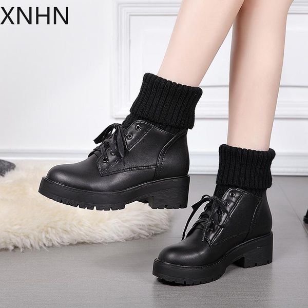 boots 2021 winter ankel women punk female length leather platform wedges high heels pu botas mujer plus size, Black
boots 2021 winter ankel women punk female length leather platform wedges high heels pu botas mujer plus size, Black