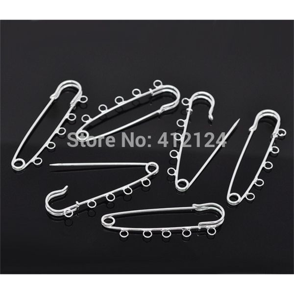 100pcs silver plated 5 holes brooches pins diy charms fashion jewelry making findings 7cm 201009, Gray
100pcs silver plated 5 holes brooches pins diy charms fashion jewelry making findings 7cm 201009, Gray