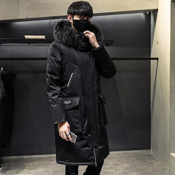 mimi winter 2020 hong kong style down jacket men's white duck down warm and loose medium length large hairband thickened coat1, Black
mimi winter 2020 hong kong style down jacket men's white duck down warm and loose medium length large hairband thickened coat1, Black