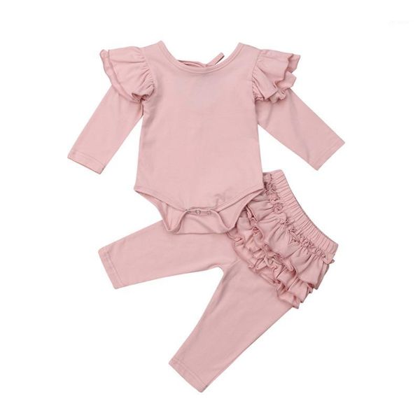 2pcs baby girls infant sleeve romper + long ruffle layered pants outfits clothes set frill sets1, White
2pcs baby girls infant sleeve romper + long ruffle layered pants outfits clothes set frill sets1, White