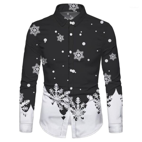 funnyshirt printed long sleeve button men clothes casual snowflakes christmas printed christmas shirt new year party male blouse1, White;black
funnyshirt printed long sleeve button men clothes casual snowflakes christmas printed christmas shirt new year party male blouse1, White;black