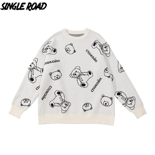 men's sweaters singleroad mens knitted sweater men 2021 pullover bear print oversized hip hop harajuku korean casual white, White;black
men's sweaters singleroad mens knitted sweater men 2021 pullover bear print oversized hip hop harajuku korean casual white, White;black
