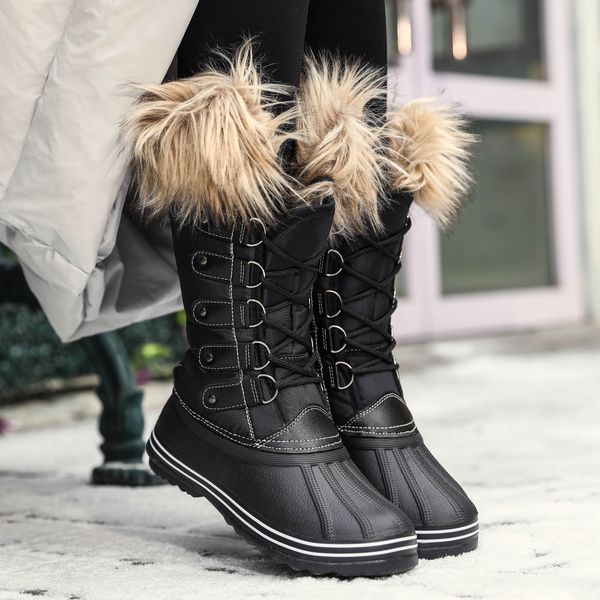 winter boots women fashion 2020 outdoor booties comfort shoes woman knee high boots warm faux suede slim snow women, Black
winter boots women fashion 2020 outdoor booties comfort shoes woman knee high boots warm faux suede slim snow women, Black