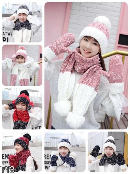 hats, scarves & gloves sets winter 3 pieces women scarf set patchwork warm knitted beanie hat+scarf+gloves hairball hat, Blue;gray
hats, scarves & gloves sets winter 3 pieces women scarf set patchwork warm knitted beanie hat+scarf+gloves hairball hat, Blue;gray