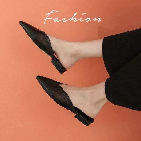 2021 new knitted summer wear half pointed women's shoes red net fashion slippers ffdh, Black
2021 new knitted summer wear half pointed women's shoes red net fashion slippers ffdh, Black
