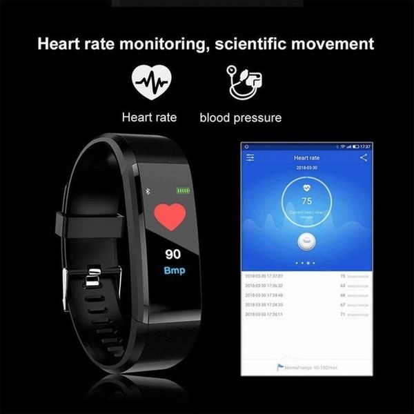 115plus bluetooth bracelet men blood pressure smart watch sports band health sleep tracker motion heart rate smartwatch
115plus bluetooth bracelet men blood pressure smart watch sports band health sleep tracker motion heart rate smartwatch