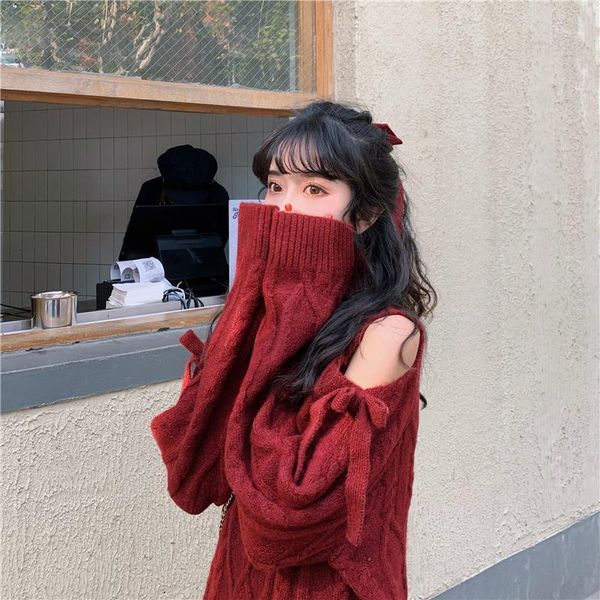 be different bow sweater women long sleeve strapless pullovers streetwear soft long turtleneck sweater b2401, White;black
be different bow sweater women long sleeve strapless pullovers streetwear soft long turtleneck sweater b2401, White;black