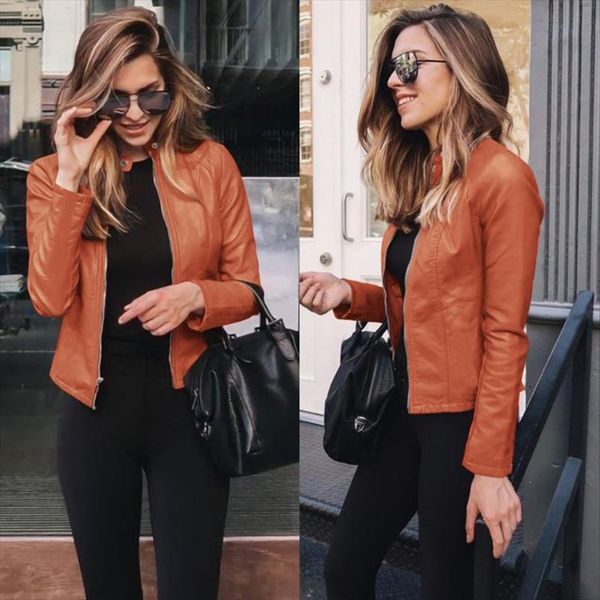 женская мода zipper кожезаменитель куртка мотоцикл кожи outwear осень зима короткие тонкие пальто основные streetwear женщина, Black
женская мода zipper кожезаменитель куртка мотоцикл кожи outwear осень зима короткие тонкие пальто основные streetwear женщина, Black