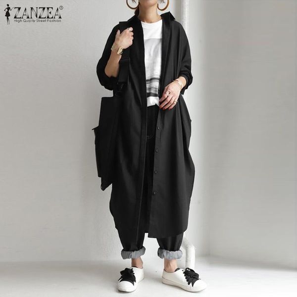 zanzea 2020 fashion long shirts women's casual solid blouse button long sleeve blusas female irregular tunic plus size 5xl, White
zanzea 2020 fashion long shirts women's casual solid blouse button long sleeve blusas female irregular tunic plus size 5xl, White