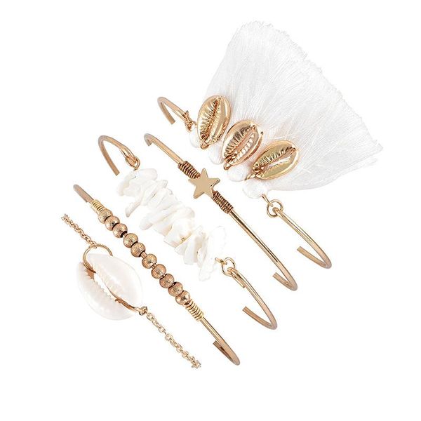5pcs/set women fashion bracelets gold star shell tassel irregular gem beaded bracelet set beach charm jewelry accessories, Black
5pcs/set women fashion bracelets gold star shell tassel irregular gem beaded bracelet set beach charm jewelry accessories, Black