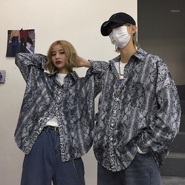 2020 spring new men's youth japanese harajuku style couple long sleeve loose color matching print dark casual shirt party1, White;black
2020 spring new men's youth japanese harajuku style couple long sleeve loose color matching print dark casual shirt party1, White;black