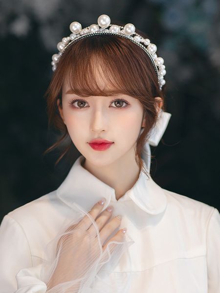 water dance a4432 new double diamond inlaid pearl hair band bridal headdress wedding dress crown accessories, Silver
water dance a4432 new double diamond inlaid pearl hair band bridal headdress wedding dress crown accessories, Silver