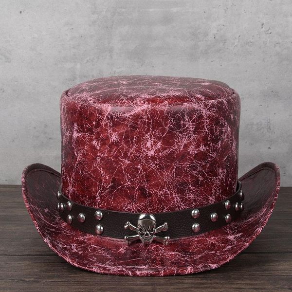 wide brim hats 100% leather hat women men fedora magic flat steampunk cosplay pork pie party caps 13cm, Blue;gray
wide brim hats 100% leather hat women men fedora magic flat steampunk cosplay pork pie party caps 13cm, Blue;gray