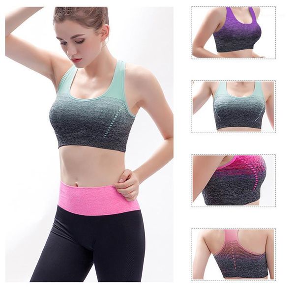 sports gradient crop women push up underwear shockproof fitness vest girls gym shirt sport sportswear cropped new1, Black;white
sports gradient crop women push up underwear shockproof fitness vest girls gym shirt sport sportswear cropped new1, Black;white