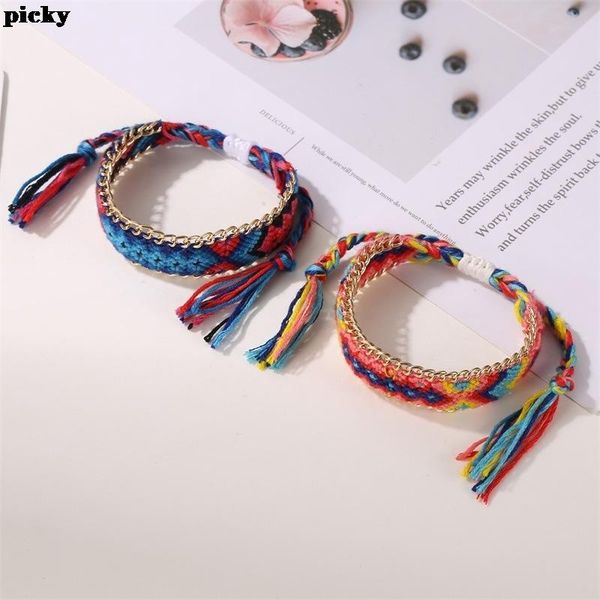 bohemian multicolor braided friendship bracelet for women handmade brazilian string cotton charm rope pulseras surf jewelry gift, Black
bohemian multicolor braided friendship bracelet for women handmade brazilian string cotton charm rope pulseras surf jewelry gift, Black