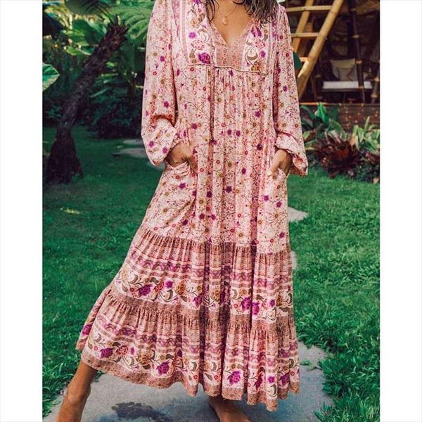 women floral print single breasted beach bohemian long dress ladies v neck summer dress for women new 2021, Black;gray
women floral print single breasted beach bohemian long dress ladies v neck summer dress for women new 2021, Black;gray