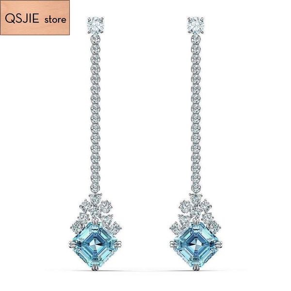 2020 fashion jewelry swa new, fresh blue temperament sea blue crystal charm tassel women's earrings, Silver
2020 fashion jewelry swa new, fresh blue temperament sea blue crystal charm tassel women's earrings, Silver