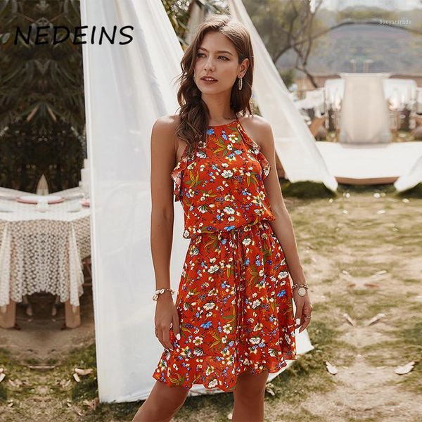 casual dresses nedeins women print mini dress 2021 summer beach sleeveless ruffles slim halter floral dresses1, Black;gray
casual dresses nedeins women print mini dress 2021 summer beach sleeveless ruffles slim halter floral dresses1, Black;gray