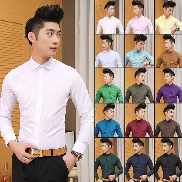 wholesale- 2016 autumn new arrival 17 colors dress shirt slim fit good quality men shirt long sleeve camisetas hombre size 3xl1, White;black
wholesale- 2016 autumn new arrival 17 colors dress shirt slim fit good quality men shirt long sleeve camisetas hombre size 3xl1, White;black
