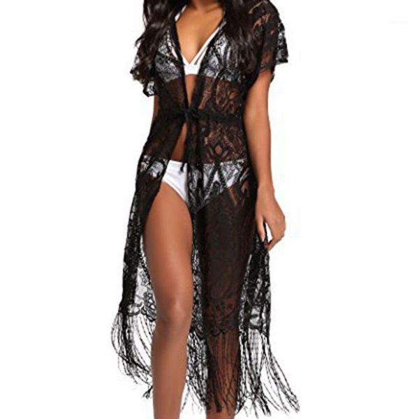 womens short sleeves v-neck kimono cardigan hollow crochet floral lace drawstring bikini cover up long tassels midi beach dress1, Black;gray
womens short sleeves v-neck kimono cardigan hollow crochet floral lace drawstring bikini cover up long tassels midi beach dress1, Black;gray