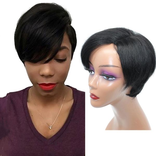 human hair wigs pre plucked with baby brazilianhair remy glueless short wig straight side part lace frontal machine wig, Black;brown
human hair wigs pre plucked with baby brazilianhair remy glueless short wig straight side part lace frontal machine wig, Black;brown