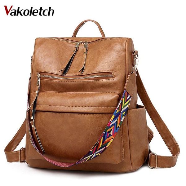 women casual women backpack pu leather school backpack for teenager girls travel vintage solid shoulder bags kl845
women casual women backpack pu leather school backpack for teenager girls travel vintage solid shoulder bags kl845