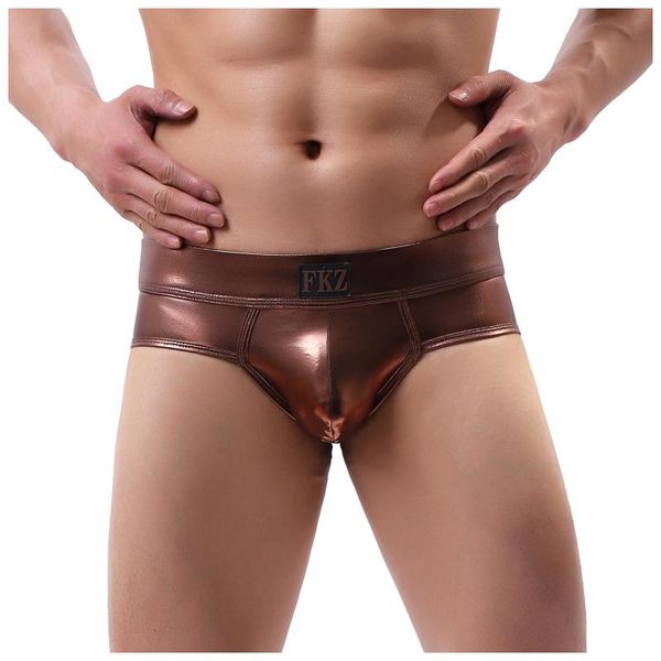 underpants men underwear briefs imitation leather ice silk jockstrap gay mens breathable brief under wear, Black;white
underpants men underwear briefs imitation leather ice silk jockstrap gay mens breathable brief under wear, Black;white