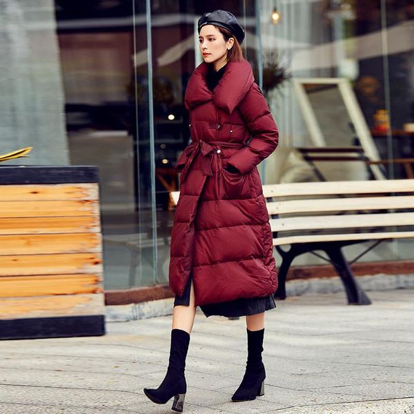 90% white duck down jackets women 2020 new fashion elegant winter warm long coat slim down parka female lady outerwear overcoat, Black
90% white duck down jackets women 2020 new fashion elegant winter warm long coat slim down parka female lady outerwear overcoat, Black
