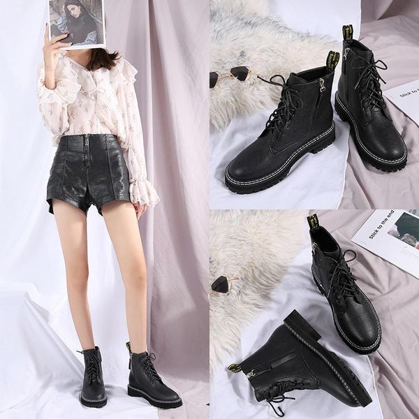 classic short booties creepers non-slip thick heel lace-up motorcycle boots plush warm zip knight botas big size 43 shoes 2021, Black
classic short booties creepers non-slip thick heel lace-up motorcycle boots plush warm zip knight botas big size 43 shoes 2021, Black