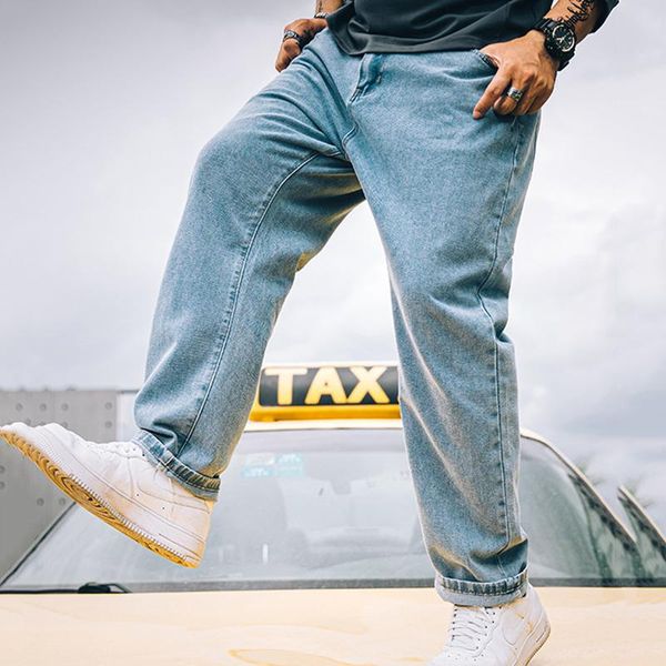 large size men's jeans denim loose straight body plus size loose fashion trend pants trousers brand big casual jeans, Blue
large size men's jeans denim loose straight body plus size loose fashion trend pants trousers brand big casual jeans, Blue