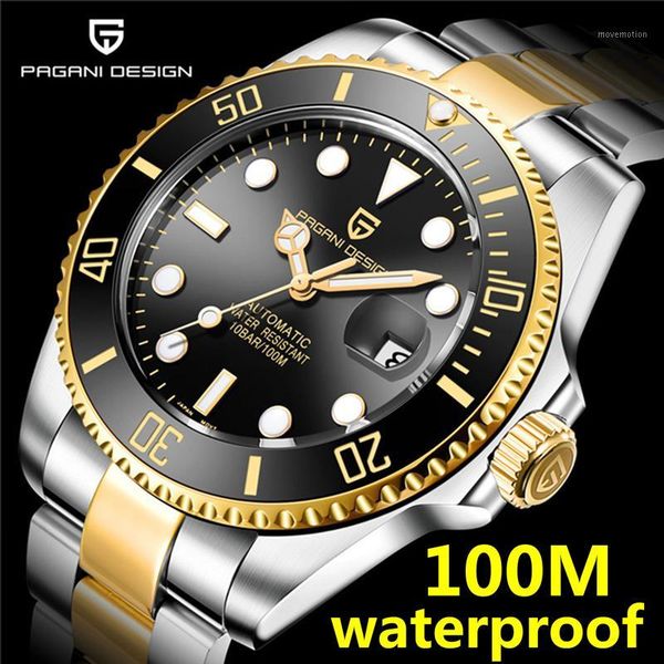 pagani design 2020 black automatic watches men stainless steel waterproof business sport mechanical watch men 20201, Slivery;brown
pagani design 2020 black automatic watches men stainless steel waterproof business sport mechanical watch men 20201, Slivery;brown