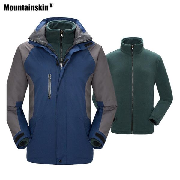 mountainskin winter men women outdoor thick two-piece hiking jackets windproof thermal inside fleece skiing camping coats va859, Blue;black
mountainskin winter men women outdoor thick two-piece hiking jackets windproof thermal inside fleece skiing camping coats va859, Blue;black
