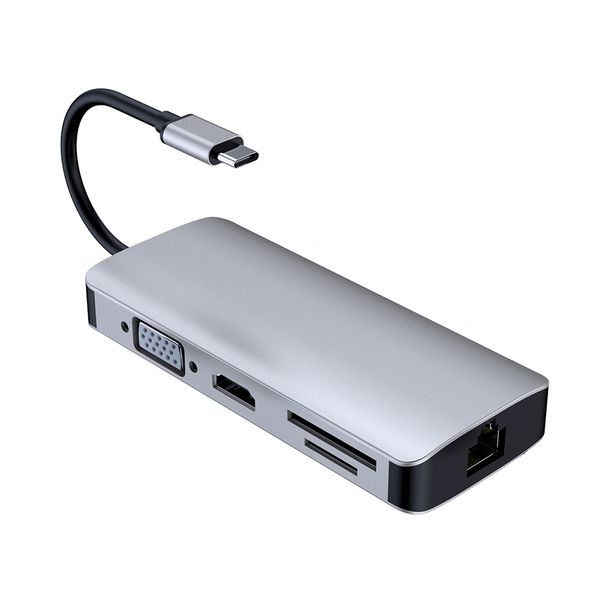 guangzhou juropin for 8 in 1 aluminum alloy multi-fuction type c usb hub with vga hdmi sd/tf card reader adapter
guangzhou juropin for 8 in 1 aluminum alloy multi-fuction type c usb hub with vga hdmi sd/tf card reader adapter
