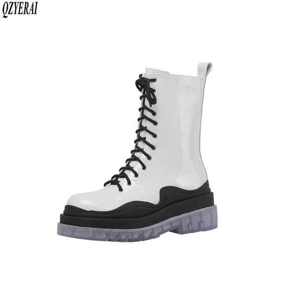 qzyerai new winter women boots genuine leather motorcycle boots female lace-up bottom of the thick women shoes, Black
qzyerai new winter women boots genuine leather motorcycle boots female lace-up bottom of the thick women shoes, Black