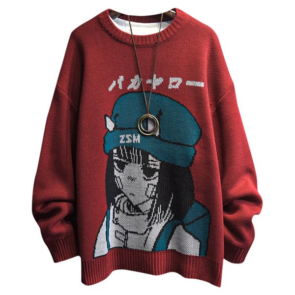 couple cartoon printed sweater, japane knitted pullover, round neck, loose, casual, knitting, autumn and winter, White;black
couple cartoon printed sweater, japane knitted pullover, round neck, loose, casual, knitting, autumn and winter, White;black