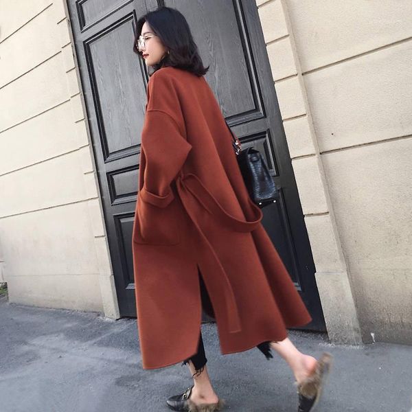 elegant wool coat belt women korean winter long overcoat outerwear plus size cardigans parka woolen coat warm winter coats c59751, Black
elegant wool coat belt women korean winter long overcoat outerwear plus size cardigans parka woolen coat warm winter coats c59751, Black