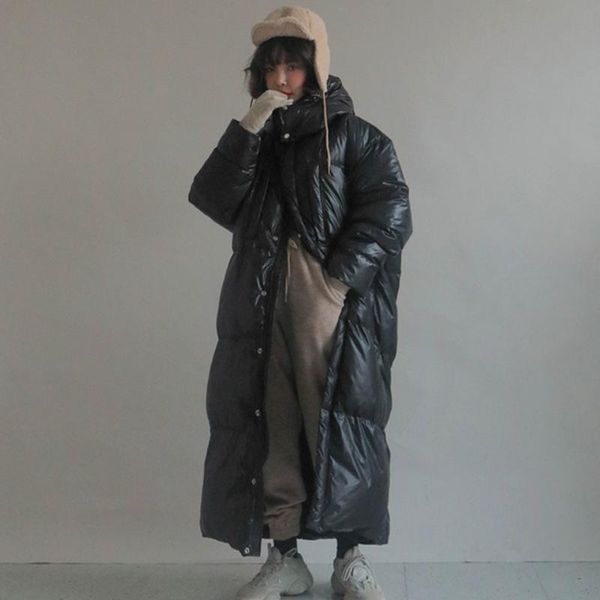 women's down & parkas winter jacket korean-style loose padded long cotton over coat-veste d'hiver pour femme, Black
women's down & parkas winter jacket korean-style loose padded long cotton over coat-veste d'hiver pour femme, Black