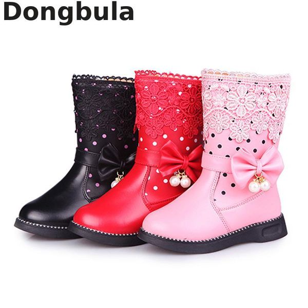 girl winter high dress shoes with fur kids snow girls bow tie lace pearl fashion children warm boots, Black;red
girl winter high dress shoes with fur kids snow girls bow tie lace pearl fashion children warm boots, Black;red