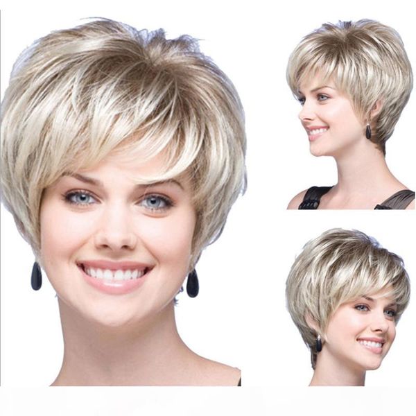 women's gradient short straight hair champagne color european and american fashion chemical fiber high temperature wire human hair wigs, Black;brown
women's gradient short straight hair champagne color european and american fashion chemical fiber high temperature wire human hair wigs, Black;brown