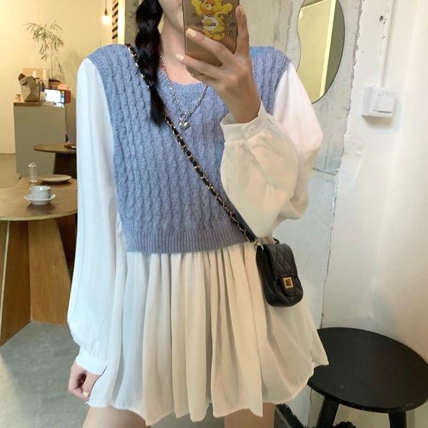 autumn 2020 new korean version loose show thin women's wear fake two sweater long sleeve shirt design sense small shirt, White;black
autumn 2020 new korean version loose show thin women's wear fake two sweater long sleeve shirt design sense small shirt, White;black