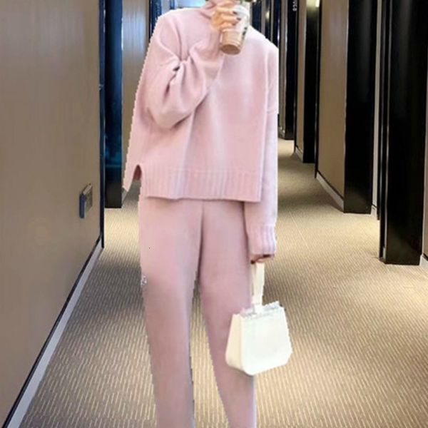 2021 oversized feminine ensemble solid knitted collar divided in knitting pullover sweaters ankle length long pants baggy leg autumn cks0, Gray
2021 oversized feminine ensemble solid knitted collar divided in knitting pullover sweaters ankle length long pants baggy leg autumn cks0, Gray