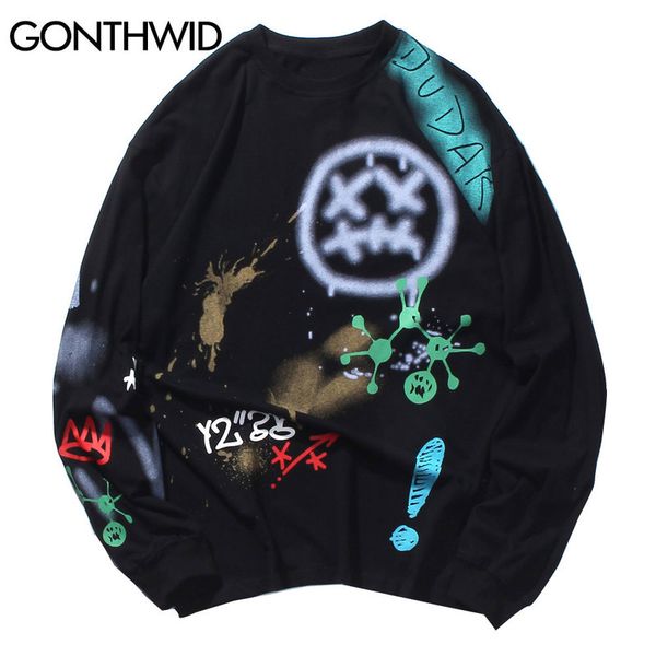 graffiti ink print long sleeve tshirts streetwear men 2020 hip hop harajuku casual tees shirts fashion male cotton, White;black
graffiti ink print long sleeve tshirts streetwear men 2020 hip hop harajuku casual tees shirts fashion male cotton, White;black
