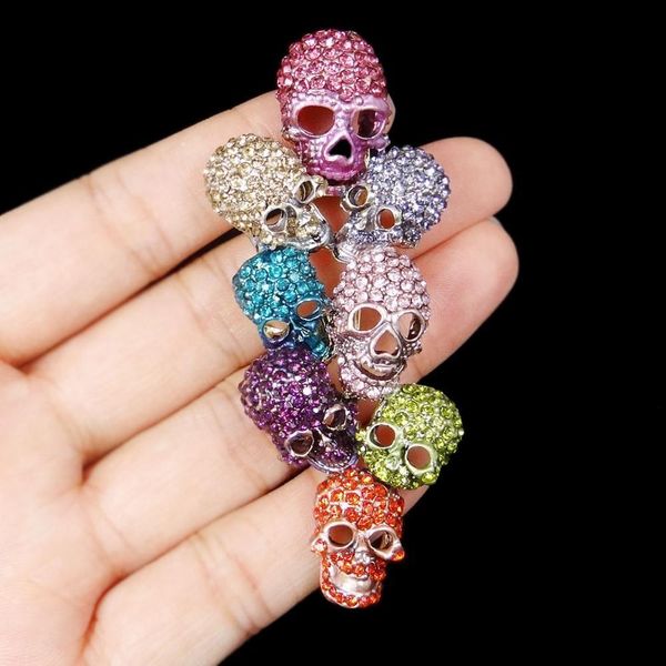 tuliper halloween rainbow skull brooch pin bone skeleton crystal brooch pins for womenparty jewelry gift 201009, Gray
tuliper halloween rainbow skull brooch pin bone skeleton crystal brooch pins for womenparty jewelry gift 201009, Gray