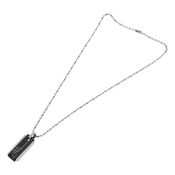 black fashion men jewelry 316l stainless steel movable square column titanium steel necklaces pendants with bamboo chain, Silver
black fashion men jewelry 316l stainless steel movable square column titanium steel necklaces pendants with bamboo chain, Silver