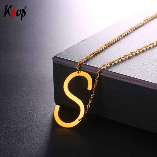 kpop stainless steel letter s pendant with chain choker gold/black color for man/woman clavicle chain necklace jewelry p2620, Silver
kpop stainless steel letter s pendant with chain choker gold/black color for man/woman clavicle chain necklace jewelry p2620, Silver