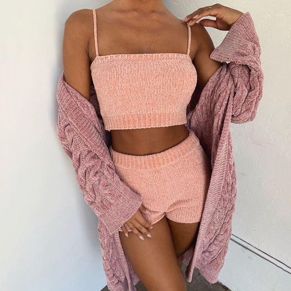 women tracksuit set ladies strapless wear cable knit crop streetwear suit solid camis shorts suit clothes 2pcs1, Gray
women tracksuit set ladies strapless wear cable knit crop streetwear suit solid camis shorts suit clothes 2pcs1, Gray